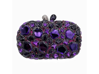 Jeweled Oval Clutch Bag