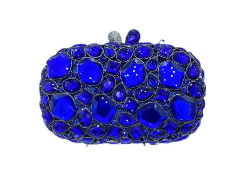 Jeweled Oval Clutch Bag
