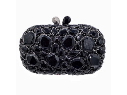 Jeweled Oval Clutch Bag