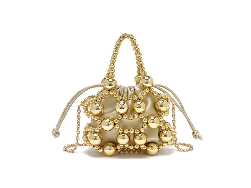 Beaded Mini Drawstring Bag