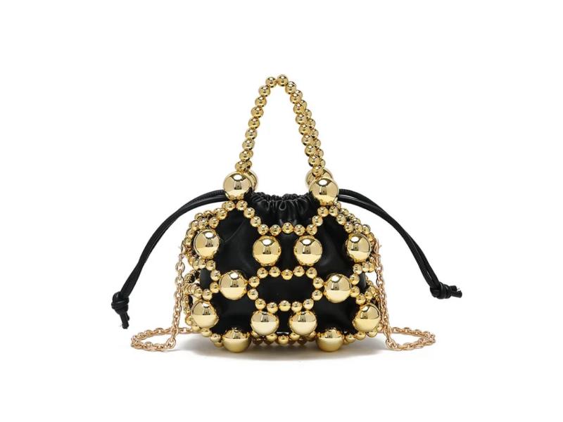 Beaded Mini Drawstring Bag