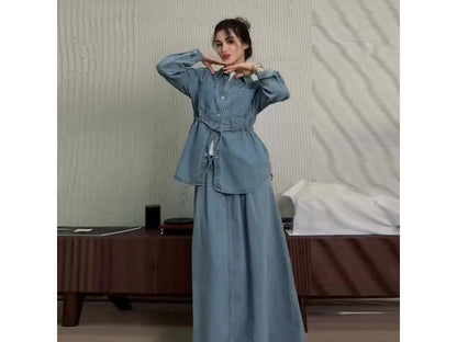 Denim Maxi Set
