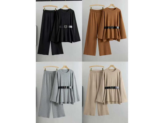 Σετ Μπλούζα & Παντελόνι με Ζώνη