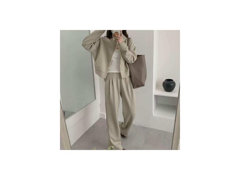 Σετ Lounge Ζακέτα με Φερμουάρ & Παντελόνι