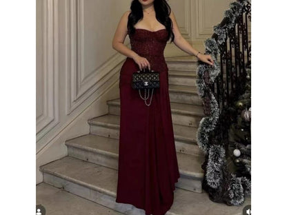 Maxi Strapless Φόρεμα Με Glam Corset