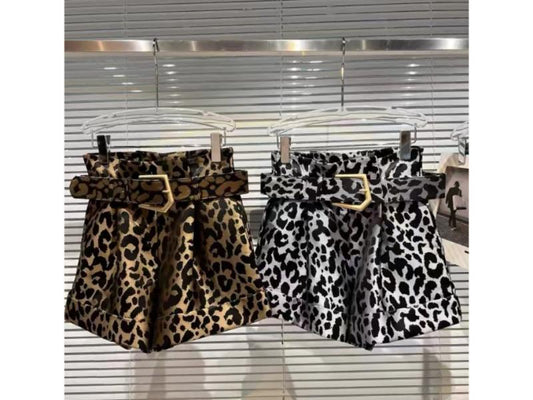 Σορτσάκι Leopard Με Ζώνη