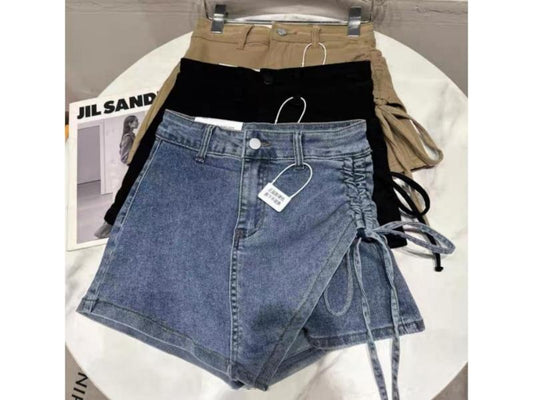 Denim Σορτσάκι Με Δέσιμο Στο Πλάι