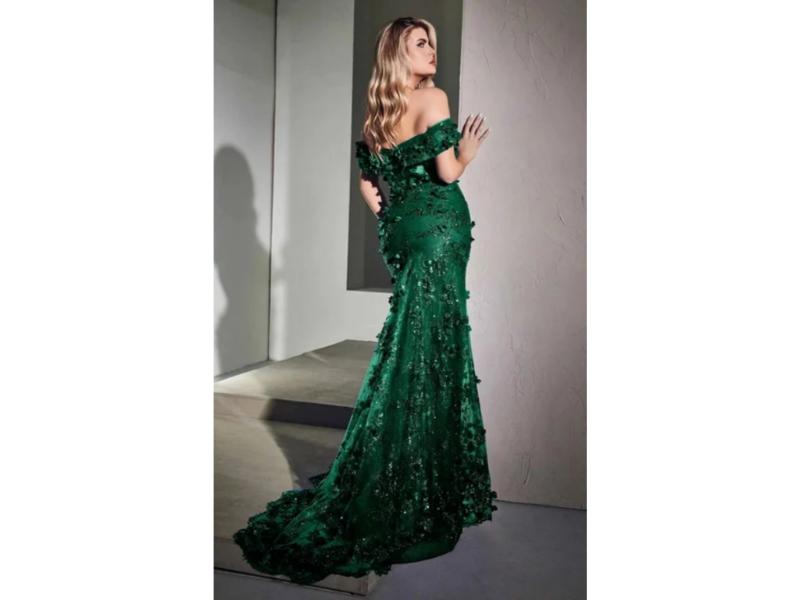 Maxi Φόρεμα Με Floral Απλικέ Και Σκίσιμο