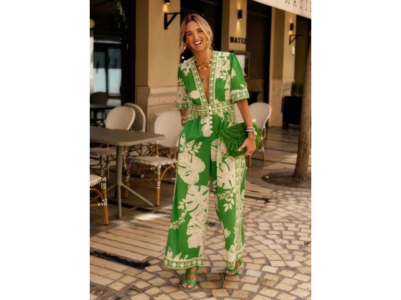 Ολόσωμη Φόρμα Με Tropical Print